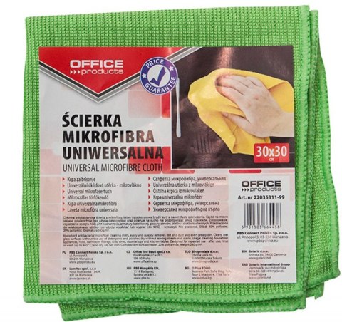 Ścierka uniwersalna OFFICE PRODUCTS, mikrofibra, gr. 240g/mkg, 30x30cm, mix kolorów Ścierka uniwersalna OFFICE PRODUCTS, mikrofibra, gr. 240g/mkg, 30x30cm, mix kolorów
