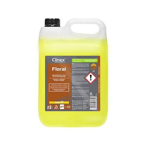 Uniwersalny płyn CLINEX Floral, do mycia podłóg, Citro, 5l Uniwersalny płyn CLINEX Floral, do mycia podłóg, Citro, 5l