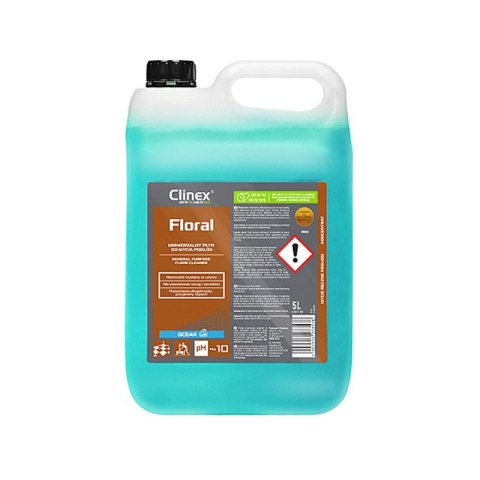 Uniwersalny płyn CLINEX Floral, do mycia podłóg, Ocean, 5l Uniwersalny płyn CLINEX Floral, do mycia podłóg, Ocean, 5l