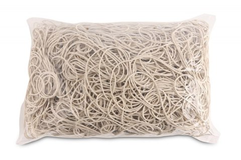 Gumki recepturki OFFICE PRODUCTS, średnica 100mm, 1,5x1,5mm, 60% kauczuku, 1000g, zgrzewka, białe Gumki recepturki OFFICE PRODUCTS, średnica 100mm, 1,5x1,5mm, 60% kauczuku, 1000g, zgrzewka, białe