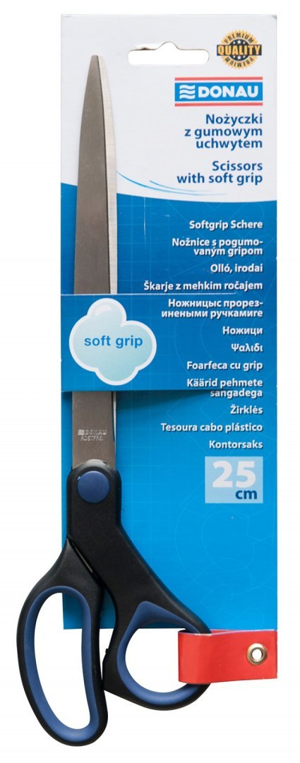 Nożyczki biurowe DONAU Soft Grip, 25cm, niebieskie Nożyczki biurowe DONAU Soft Grip, 25cm, niebieskie