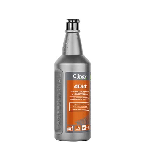 Preparat CLINEX 4Dirt, do usuwania tłustych zabrudzeń, 1l Preparat CLINEX 4Dirt, do usuwania tłustych zabrudzeń, 1l