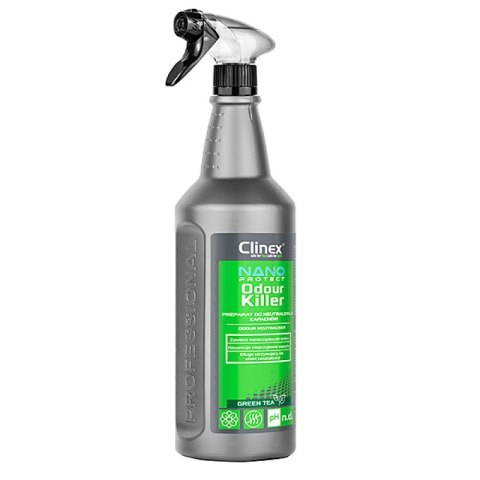 Preparat CLINEX Nano Protect Silver Odour Killer, do neutralizacji zapachów, green tea, 1l