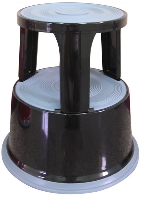 Taboret biurowy Q-CONNECT, mobilny, metalowy, czarny Taboret biurowy Q-CONNECT, mobilny, metalowy, czarny