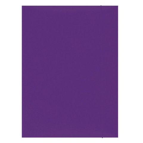 Teczka z gumką OFFICE PRODUCTS, karton, A4, 300gsm, 3-skrz., fioletowa Teczka z gumką OFFICE PRODUCTS, karton, A4, 300gsm, 3-skrz., fioletowa