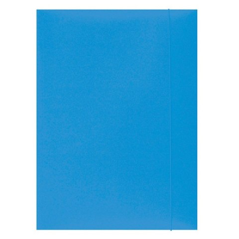 Teczka z gumką OFFICE PRODUCTS, karton, A4, 300gsm, 3-skrz., jasnoniebieska Teczka z gumką OFFICE PRODUCTS, karton, A4, 300gsm, 3-skrz., jasnoniebieska
