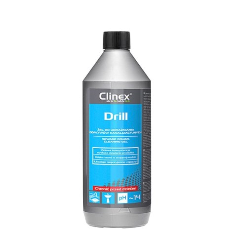 Żel CLINEX Drill, do udrażniania odpływów kanalizacyjnych, 1l Żel CLINEX Drill, do udrażniania odpływów kanalizacyjnych, 1l