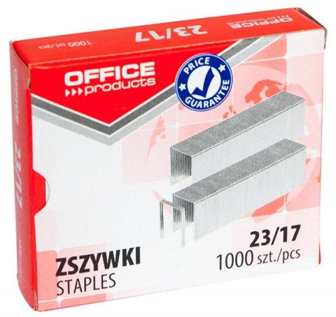 Zszywki OFFICE PRODUCTS, 23/17, 1000szt. Zszywki OFFICE PRODUCTS, 23/17, 1000szt.