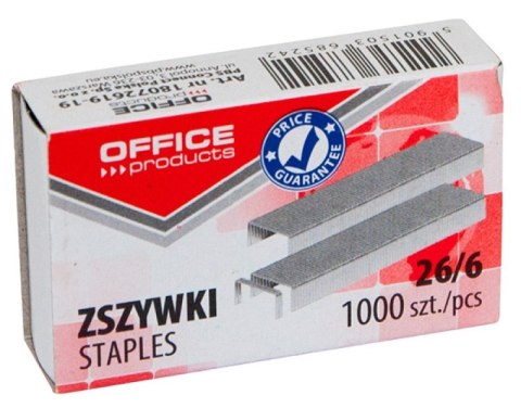 Zszywki OFFICE PRODUCTS, 26/6, 1000szt. Zszywki OFFICE PRODUCTS, 26/6, 1000szt.