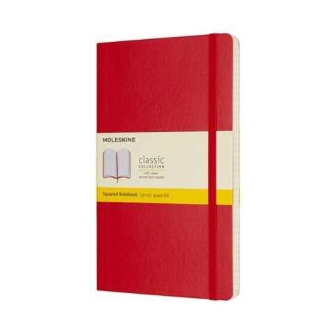 Notes MOLESKINE Classic L, 13x21cm, w kratkę, miękka oprawa, 192 strony, czerwony Notes MOLESKINE Classic L, 13x21cm, w kratkę, miękka oprawa, 192 strony, czerwony