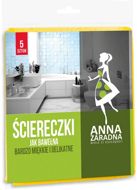 Ściereczki jak bawełna ANNA ZARADNA, 5szt., mix Ściereczki jak bawełna ANNA ZARADNA, 5szt., mix