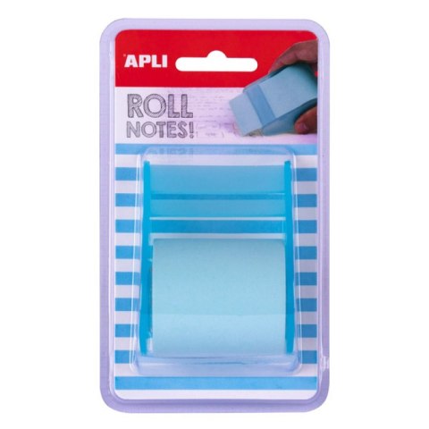 Bloczek samoprzylepny APLI, w rolce, 50mmx8m, blister, pastelowy niebieski Bloczek samoprzylepny APLI, w rolce, 50mmx8m, blister, pastelowy niebieski