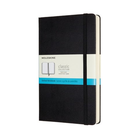 Notes MOLESKINE Classic L (13x21cm) w kropki, twarda oprawa, 400 stron, czarny Notes MOLESKINE Classic L (13x21cm) w kropki, twarda oprawa, 400 stron, czarny