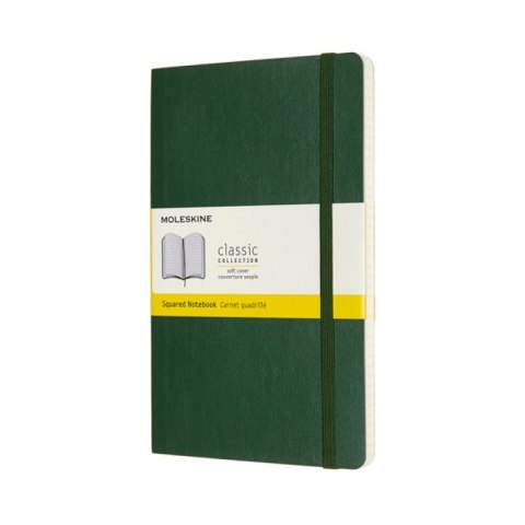 Notes MOLESKINE L (13x21cm) w kratkę, miękka oprawa, myrtle green, 192 strony, zielony Notes MOLESKINE L (13x21cm) w kratkę, miękka oprawa, myrtle green, 192 strony, zielony