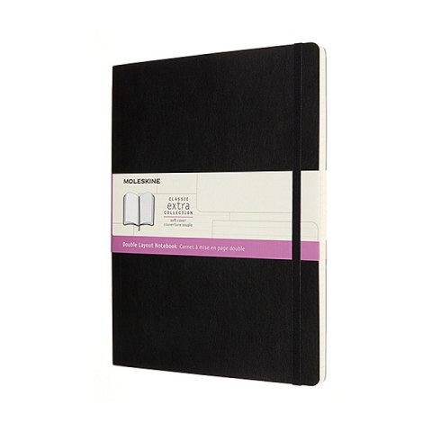 Notes MOLESKINE XL (19x25cm) linie-gładki, miękka oprawa, 192 strony, czarny Notes MOLESKINE XL (19x25cm) linie-gładki, miękka oprawa, 192 strony, czarny