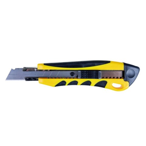 Nóż pakowy OFFICE PRODUCTS Professional, gumowa rękojeść, z blokadą, żółto-czarny Nóż pakowy OFFICE PRODUCTS Professional, gumowa rękojeść, z blokadą, żółto-czarny