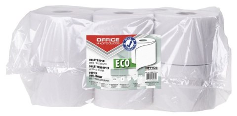 Papier toaletowy makulaturowy OFFICE PRODUCTS, 2-warstwowy, 63m, 12szt., biały Papier toaletowy makulaturowy OFFICE PRODUCTS, 2-warstwowy, 63m, 12szt., biały