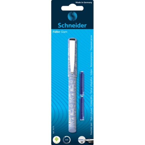 Pióro wieczne SCHNEIDER Glam + 2 naboje, blister, mix kolorów Pióro wieczne SCHNEIDER Glam + 2 naboje, blister, mix kolorów