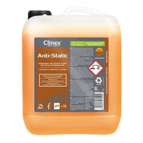 Preparat antystatyczny CLINEX Anti-Static, do mycia powierzchni, 5l Preparat antystatyczny CLINEX Anti-Static, do mycia powierzchni, 5l