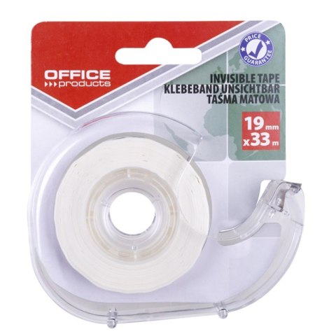 Taśma biurowa OFFICE PRODUCTS, 19mm, 33m, dyspenser, matowa Taśma biurowa OFFICE PRODUCTS, 19mm, 33m, dyspenser, matowa