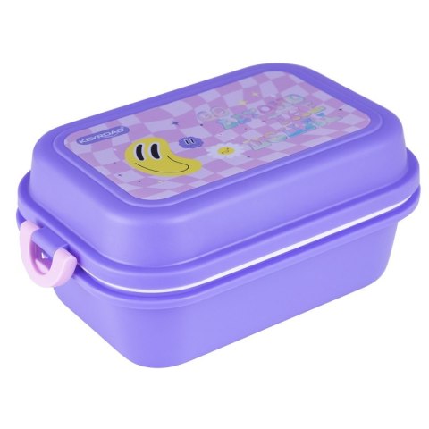 Lunch box KEYROAD, plastikowy, z przegródką, Smile Lunch box KEYROAD, plastikowy, z przegródką, Smile