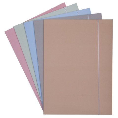 Teczka z gumką OFFICE PRODUCTS, Pastel soft touch, karton/lakier, A4, 320gsm, 3-skrz., mix kolorów Teczka z gumką OFFICE PRODUCTS, Pastel soft touch, karton/lakier, A4, 320gsm, 3-skrz., mix kolorów