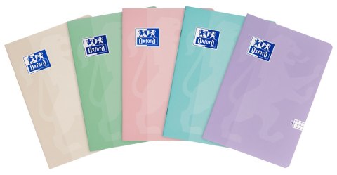 Zeszyt Oxford Touch Pastelowy A5 16 kartek 90 g kratka 5x5 mm 400175299