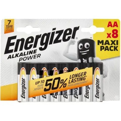 Bateria alkaliczna ENERGIZER POWER LR6/AA 1,5V, (8szt) Bateria alkaliczna ENERGIZER POWER LR6/AA 1,5V, (8szt)