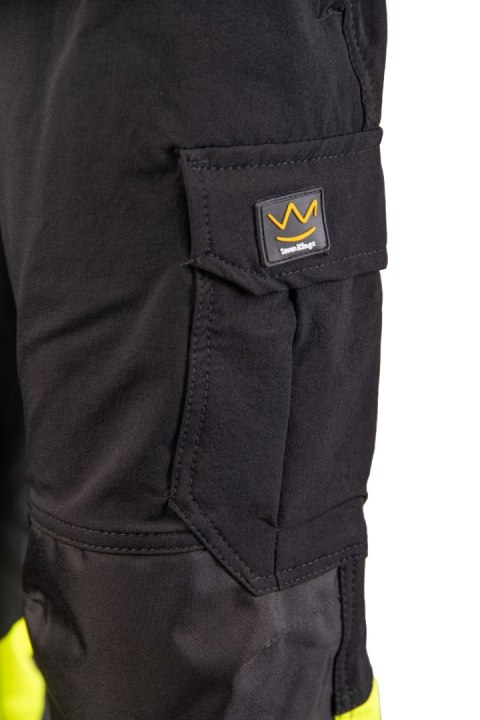 FLASH JOGGER SPODNIE SKF03Y CZARNY/ŻÓŁTY KAT II - Czarny-Żółty(cy) 5XL.