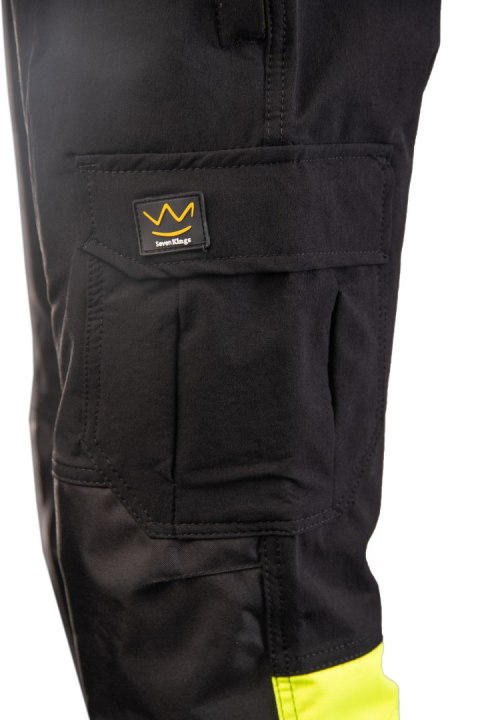 FLASH JOGGER SPODNIE SKF03Y CZARNY/ŻÓŁTY KAT II - Czarny-Żółty(cy) 5XL.