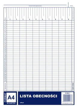 506-1 Lista obecności MICHALCZYK&PROKOP A4 40 kartek