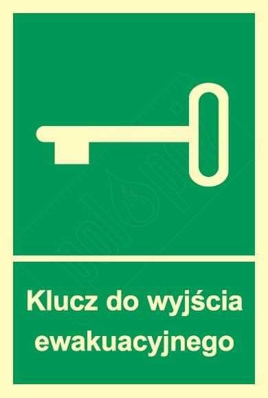 Tabliczka Klucz do wyjścia ewakuacyjnego 150x205 ZZ-21e/7163ZN (X) Tabliczka Klucz do wyjścia ewakuacyjnego 150x205 ZZ-21e/7163ZN (X)