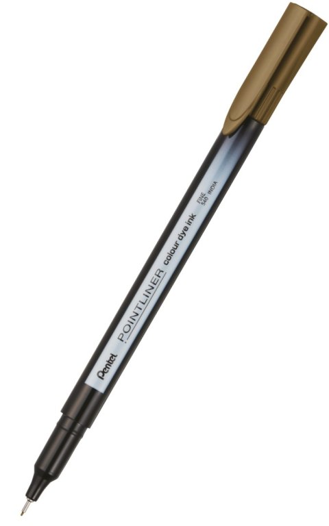 Cienkopis pointliner colour, brązowy z tuszem na bazie wody, S40-E3 PENTEL