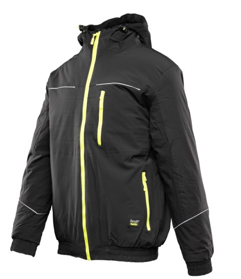 KURTKA SAFE CZARNA - Czarny/Żółty M