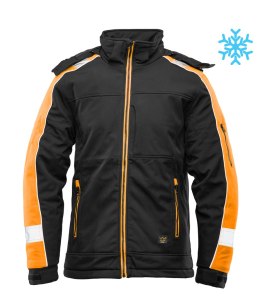 OCIEPLANY SOFTSHELL RIVAL POMARAŃCZOWY - CZARNO-POMARAŃCZOWY(cp) 2XL.