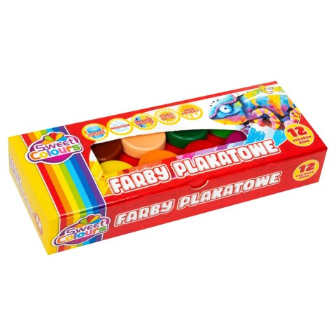 Farby plakatowe 12 kolorów 20ml Sweet Colours 00485 OTOCKI