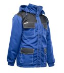 KURTKA PARKA WSTAWKA KOLOR - Niebiesko/Czarny XL