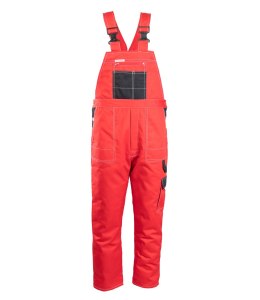 OGRODNICZKI OCIEPLANE WSTAWKA KOLOR - CZARNO-CZERWONY (cc) XL