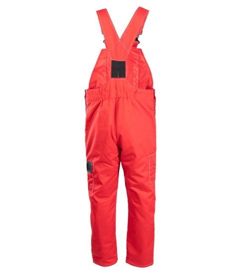 OGRODNICZKI OCIEPLANE WSTAWKA KOLOR - CZARNO-CZERWONY (cc) XL