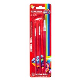 Zestaw pędzli 3 sztuki z włosia syntetycznego nr: 2,6,12 Sweet Colours 60768 OTOCKI