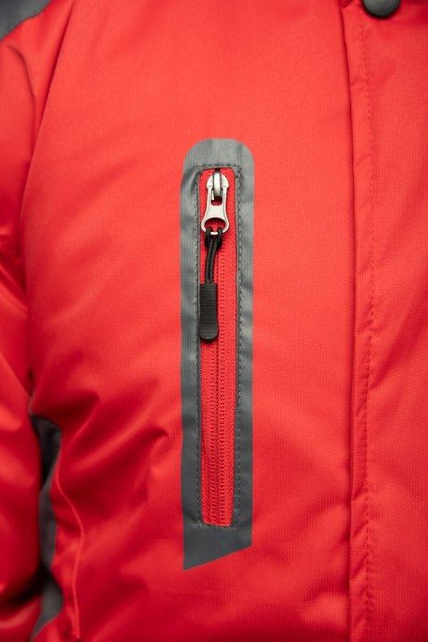 BENEFIT TORRO KURTKA STALOWY/CZERWONY - SC L