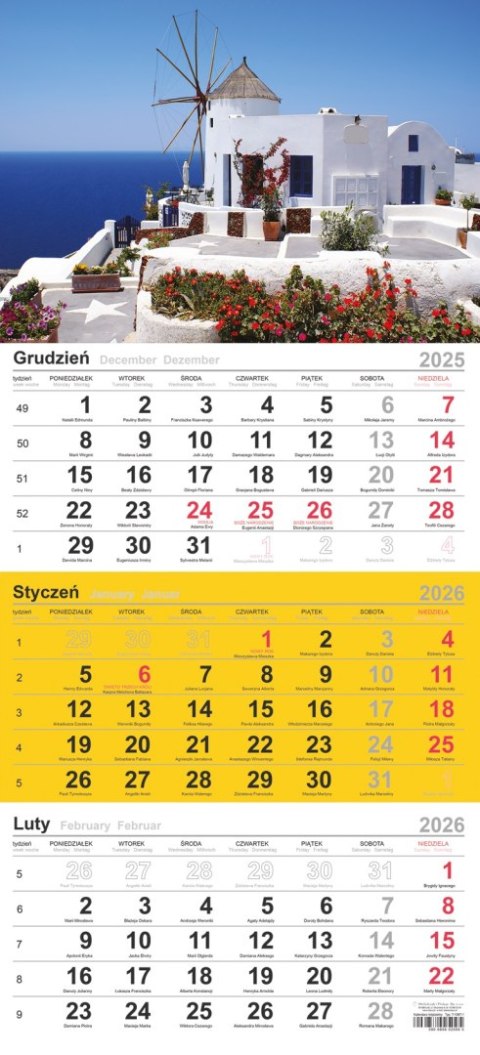 Kalendarz trójdzielny (H) 2026 Michalczyk i Prokop T-106T-05