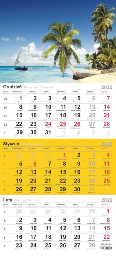 Kalendarz trójdzielny (H) 2026 Michalczyk i Prokop T-106T-07