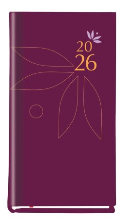 Terminarz Koliber 75x130mm 2026 - fioletowy Michalczyk i Prokop T-320-06 KALENDARZ tydzień na 2 stronach