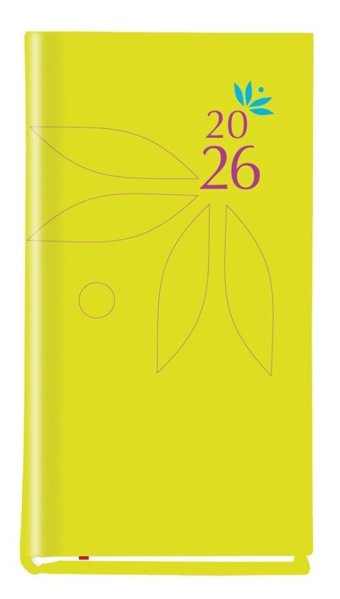 Terminarz Koliber 75x130mm 2026 pistacjowy Michalczyk i Prokop T-320-08 KALENDARZ tydzień na 2 stronach