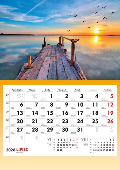 Terminarz Ścienny 2026 Michalczyk i Prokop T-107S-5 kalendarz jednodzielny