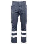 WAIST PANTS ODBLASK - Stalowy/odbask 17353 26