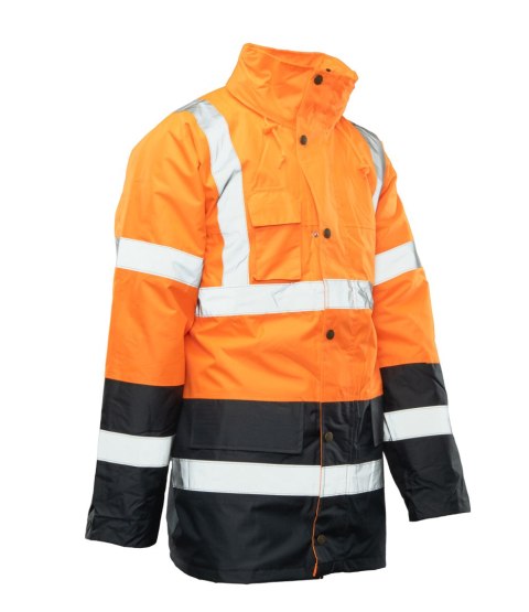 BENEFIT HI-VI KURTKA PARKA - KAT.II KLASA 3 - Pomarańczowy L
