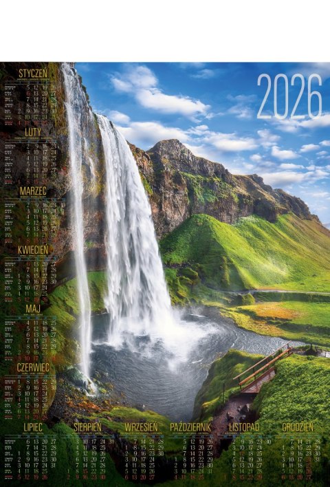 Kalendarz Plakatowy B-1, P02 - WODOSPAD 2026