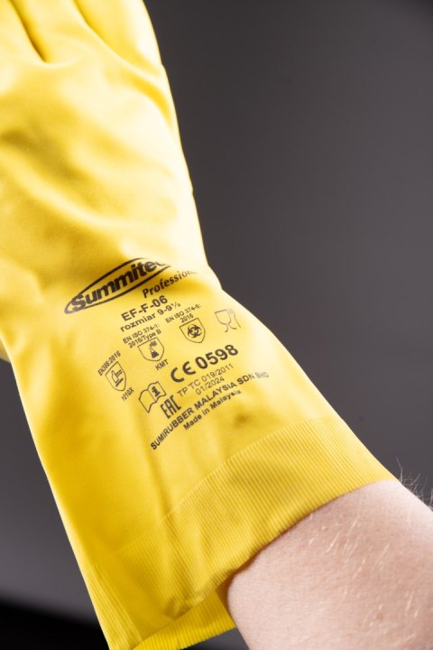 GUMOWE FLOKOWANE EF-F-06 ŻÓŁTE - Żółty (_y) 8.5